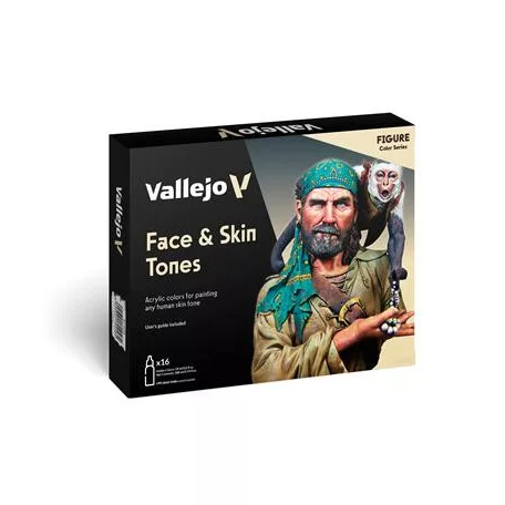 Vallejo - Model Color / Figure / 16 colors set - Face & Skin Tones 18 ml-70258
