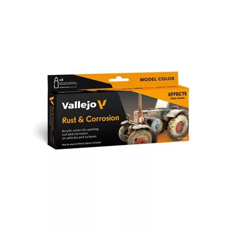 Vallejo - Model Color / Effects / 8 colors set - Rust & Corrossion by Chema Cabrero 18 ml-70262