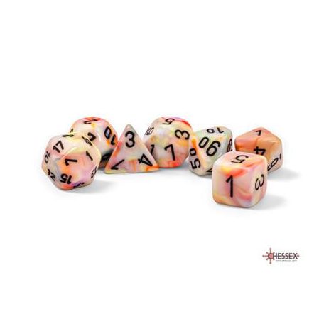 Chessex Festive® Mega-hedral™ Circus™/black 7-Die set-22442
