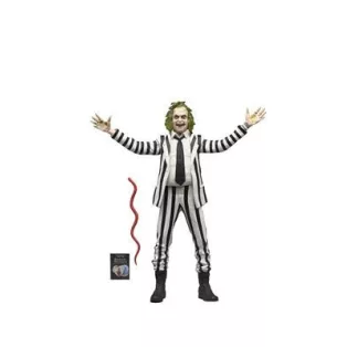 Beetlejuice (1988) - 7" Scale Action Figure - Black and White Striped Suit Beetlejuice in a Blister-NECA60743