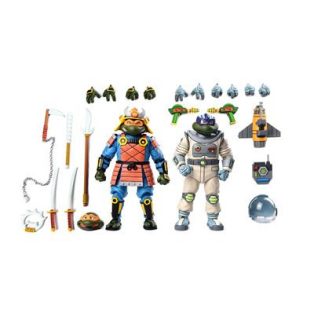 TMNT (Cartoon) - 7” Scale Action Figures - Space Adventure & Samurai Turtles 2 Pack-NECA54345