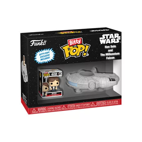 Funko Bitty POP! Ride: Star Wars - Han Solo w/Millenium Falcon-FK83623