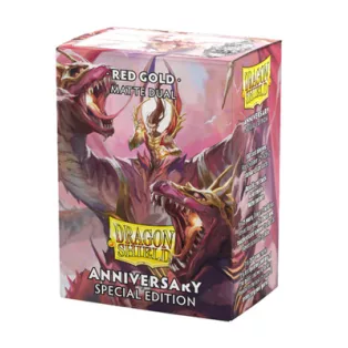 Dragon Shield Standard Matte Dual Sleeves Pomegranate & Gold (100 Sleeves)-AT-15065
