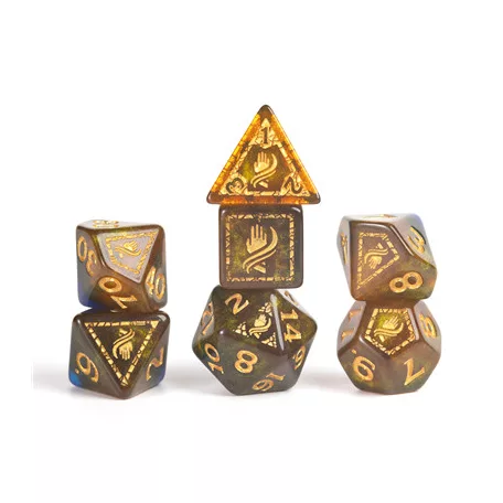D&D Adventure Dice - Monk: Blue / Gold-SDZ2002-13
