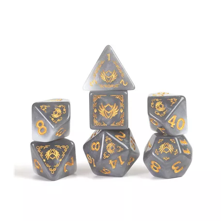 D&D Adventure Dice - Paladin: White / Grey-SDZ2002-14