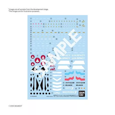 HG 1/100 VF-22S STURMVOGEL Ⅱ WATER DECALS-MK68325