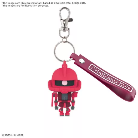 Gundam - 3D Rubber Mascot Keychain - CHARZAKU-kun-MK68382