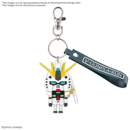 Gundam - 3D Rubber Mascot Keychain - v-GUNPLA-kun-MK68380