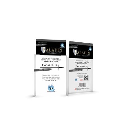 Paladin Sleeves - Excalibur Premium Standard 63,5x88mm (55 Sleeves)-01628