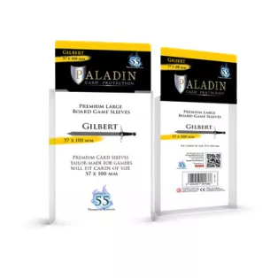 Paladin Sleeves - Gilbert Premium Large 57x100mm (55 Sleeves)-01666
