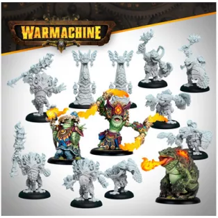 Warmachine: Southern Kriels Fire Tongue Warriors Command Cadre - EN-SFIK-SKR289