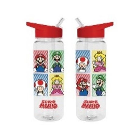 Super Mario (4 Colour) Plastic Drinks Bottle-PDB27780