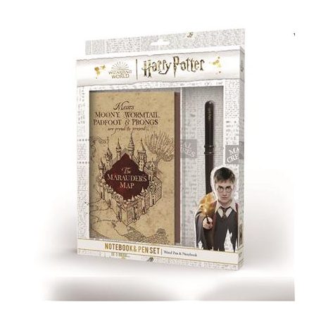 Harry Potter Premium Notebook And Wand Pen Set-SR74636