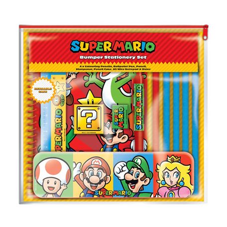 Super Mario (Core Colour Block) Bumper Stationery Set-SR74118