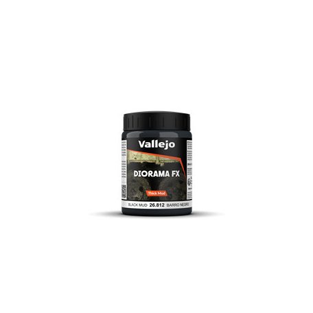 Vallejo - Diorama FX Thick Mud Textures Black Thick Mud 200 ml-26812