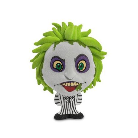 Beetlejuice Beetlejuice (2024) - Bhunny Flocked 4” Stylized Figures - Beetlejuice (Striped Suit)-KR18618-01