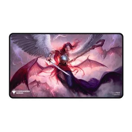 UP - Commander Series Release 5 3-Color Wedge Q1 2025 Black Stitched Playmat Kaalia Fan Vote for MTG-38477