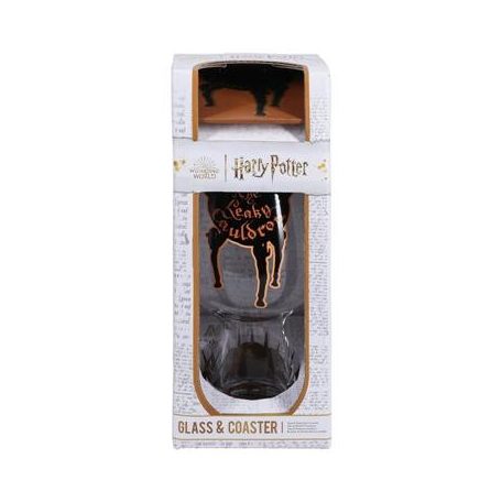 Harry Potter Leaky Cauldron Glass and Coaster Set-PP11895HP