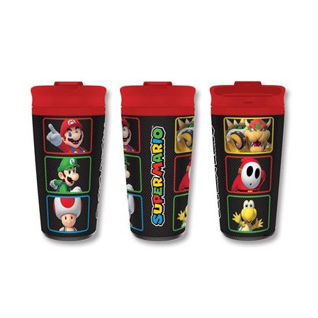 Super Mario (Colour Blocks) Metal Travel Mug-MTM28104
