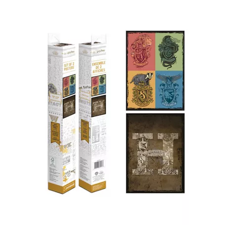 Harry Potter (Crests & Hogwarts) Boxed Poster Set-PPB35452
