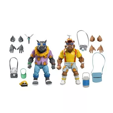 TMNT (Cartoon) - 7" Scale Action Figure - Vacation Bebop and Rocksteady 2 Pack-NE54359-01