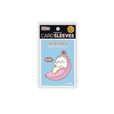 Bananya Standard Sleeves - Long Hair Bananya (blue) (60 Sleeves)-PCA1029
