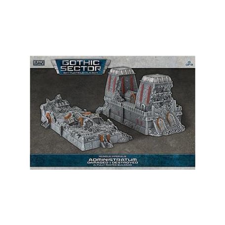 Battlefield In A Box Mundus Imperialis - Administratum (Damaged & Destroyed)-BB681