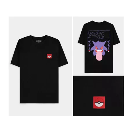 Pokémon - Gengar Block Print Men's Short Sleeved T-shirt-TS280441POK-XL
