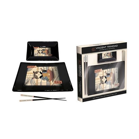 Vincent Trinidad (Neko Ramen Ukiyo) Large And Small Sushi Trays And Chopsticks Set-GP85783