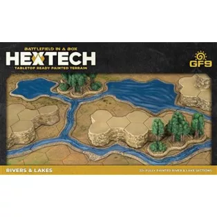 HexTech - Battlefield in a Box Terrain: Rivers and Lakes (x22)-HEXT32