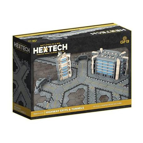 HexTech - Battlefield in a Box Terrain: Trinity City Highway Exits and Tunnels (x12)-HEXT33