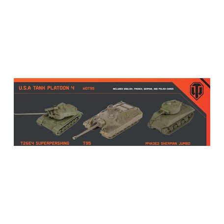 World of Tanks: Miniatures Game U.S.A. Tank Platoon (Super Pershing, T95, Sherman Jumbo)-WOT95