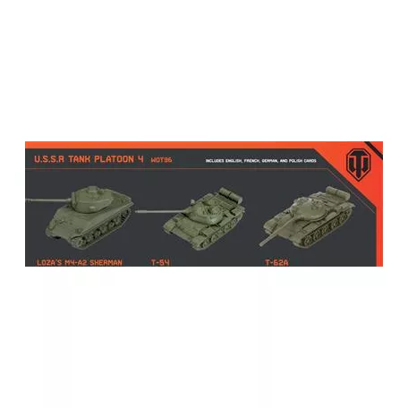 World of Tanks: Miniatures Game U.S.S.R. Tank Platoon (T-54, Loza's M4-A2 Sherman, T-62A)-WOT96