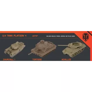 World of Tanks: Miniatures Game U.K. Tank Platoon 4 (Churchill I, Tortoise, Achilles)-WOT97