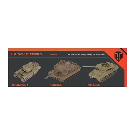 World of Tanks: Miniatures Game U.K. Tank Platoon 4 (Churchill I, Tortoise, Achilles)-WOT97