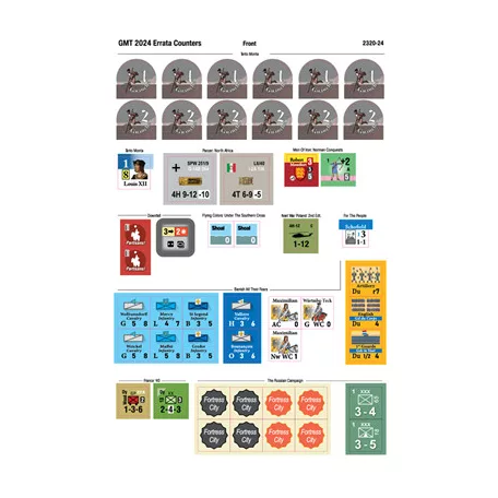 GMT Games 2024 Replacement Countersheet - EN-2320-24
