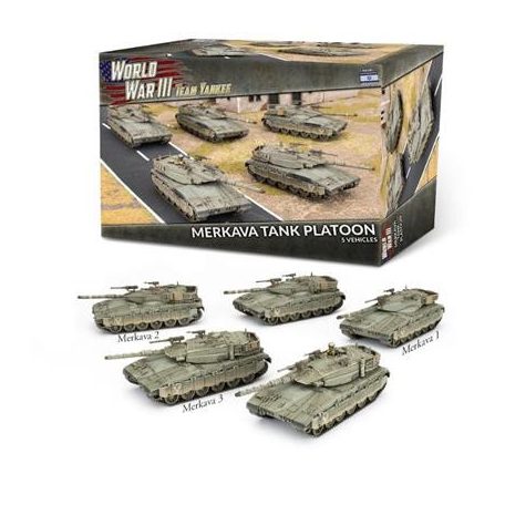 World War III Team Yankee: Merkava Tank Platoon (WWIII x5 Plastic) - EN-TIBX10
