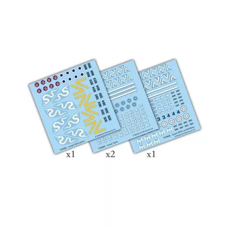 World War III Team Yankee: Israeli Decal Set (WWIII x4 Decal Sheets)-TIS950