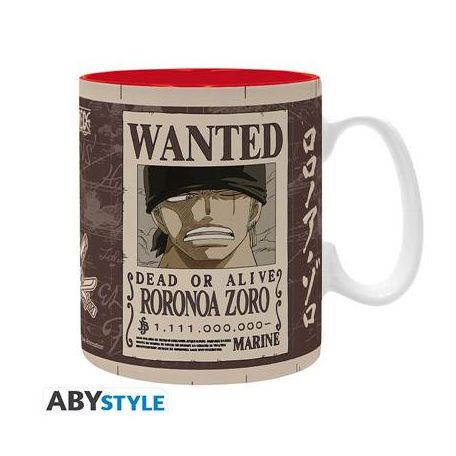 ONE PIECE - Mug - 460 ml - "Zoro Wanted" - subli - box-ABYMUGA582