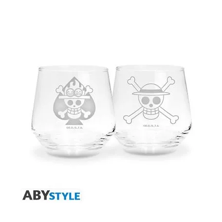 ONE PIECE - 2 Glass Set - Luffy & Ace-ABYVER285