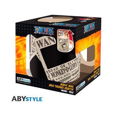 ONE PIECE - Mug Heat Change - 460 ml - Wanted - cardboard box-ABYMUGA444