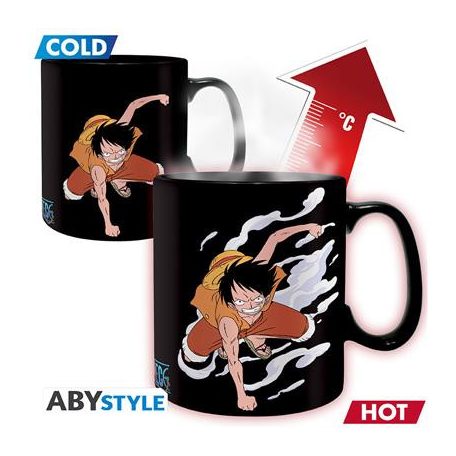 ONE PIECE - Mug Heat Change - 460 ml - Luffy & Ace - cardboard box-ABYMUGA443