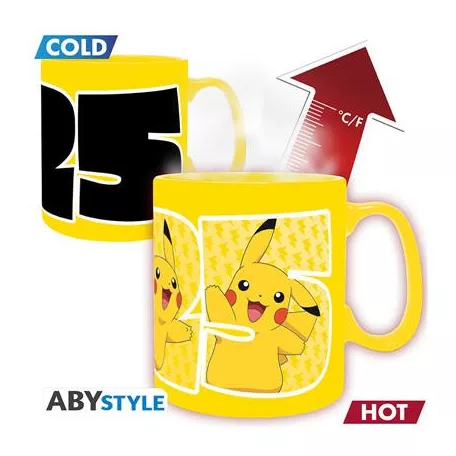 POKEMON - Mug Heat Change - 460 ml - Pikachu 25 - cardboard box-ABYMUGA155