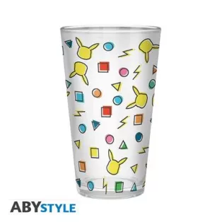 POKEMON - Large Glass - 400ml - Pikachu pattern-ABYVER211
