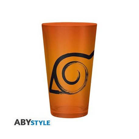 NARUTO SHIPPUDEN - Large Glass - 400ml - Konoha & Seal-ABYVER137