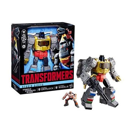 Transformers Studio Series The Transformers: The Movie Dinobot Grimlock and Autobot Wheelie-G04855X0