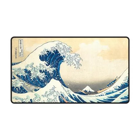 UP - The Great Wave off Kanagawa Black Stitched Playmat-16602