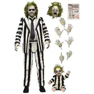 Beetlejuice Beetlejuice - 7" Scale Action Figure - Ultimate "Striped Suit" Beetlejuice-NE57304-01