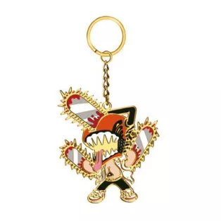 Chainsaw Man - Enamel Metal Keychain (6 cm) - Chainsaw Man (Chibi Design)-SAK40485