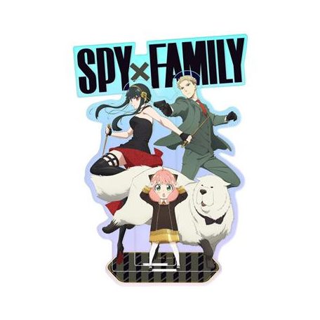 Spy x Family - Holographic Acrylic Diorama - Family Business - Anya, Yor, Loid & Bond - 14cm-SAK40591